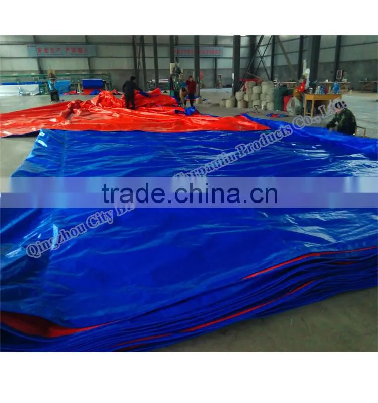 china PE tarpaulin factory, quality blue orange pe waterproof tarpaulin mesh fabric canvas tarpaulin