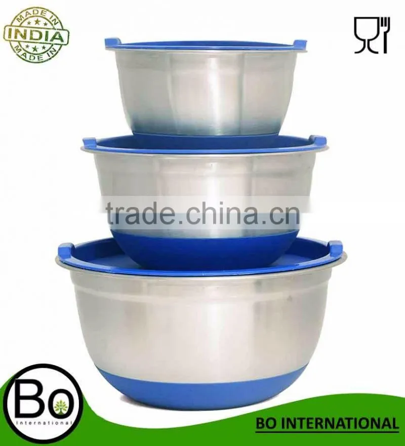 Copper Plated 4 Piece Stainless Steel Mixing Bowl Set