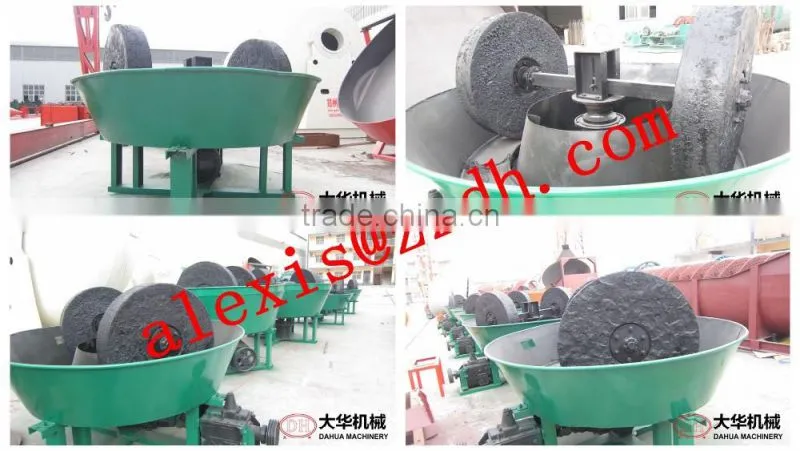 low investment high efficiency wet pan mill / gold mine mill / gold making machine