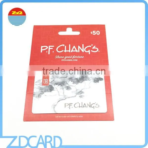 Plastic Gift/Membership Card with Backer/Holder Card