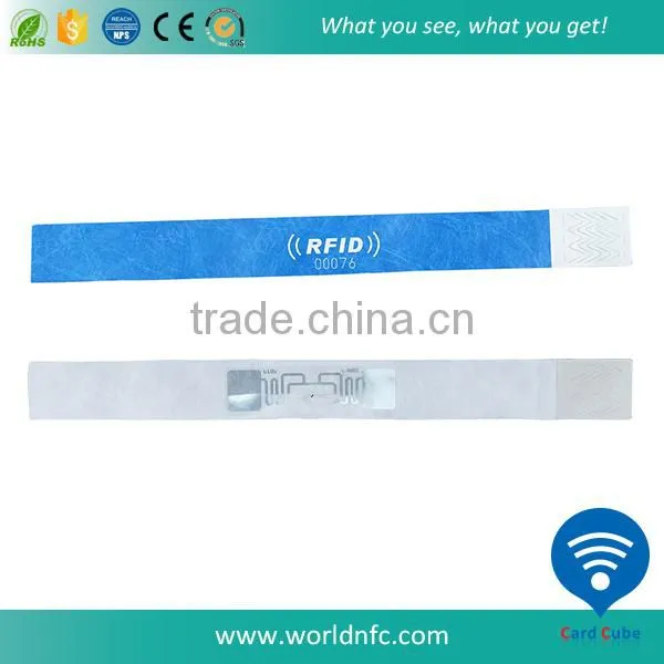 Disposable S50 RFID Tags,Paper Event S50 Wristbands