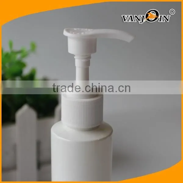 Vital White Cylindrical Empty Lotion Bottle with Pump 4 oz. Size