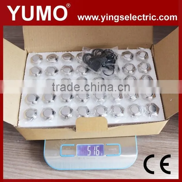 JS16F-10-J-N ROHS 16mm flat round 1NO momentary screw terminal 2A/36VDC push button switch elevator push button