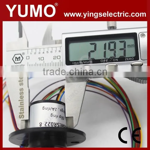 SR022-8P Slip ring Yumo Slip ring 8rings 2A per ring capsule slip ring