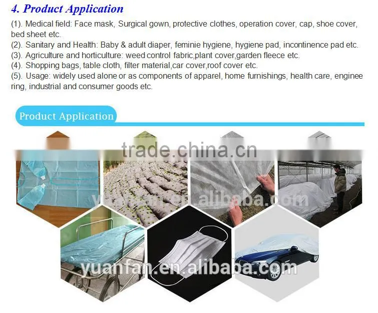 Low price recycled non-woven fabric made in china zhejiang yuanfan nonwoven co.,ltd./ pp nonwoven fabric / pp non woven fabric