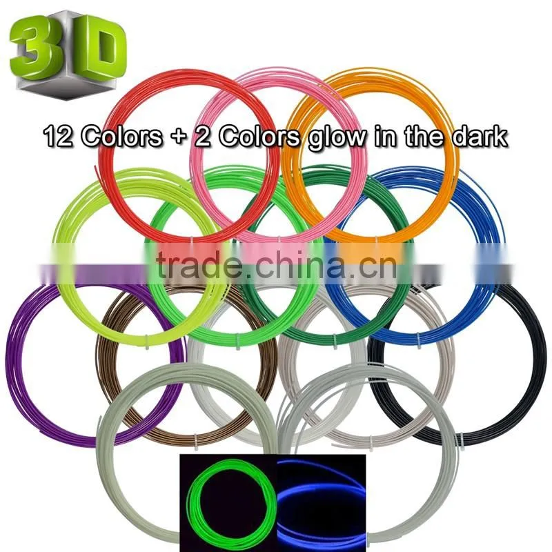 3d filament PLA 3D Print Filament 1.75mm 10M Random Color For 3D Printer Pen