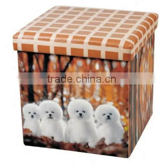 Hot Sale Latest Design PVC Printing Small Ottomans