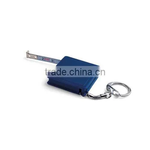Mini 1m plastic tape measure with keyring