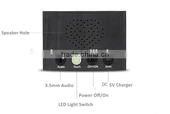 2016 Newest Explosion Hot-selling Pandora's Box Multifunction Bluetooth Stereo Music Speaker Touch LED Lamp Wooden BT Speaker