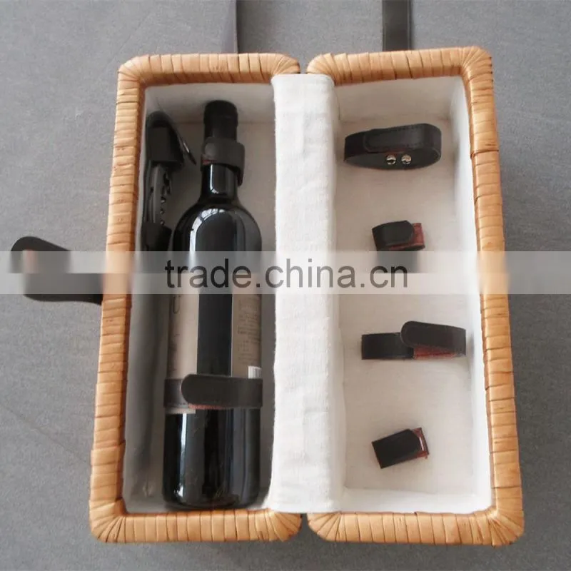 The cheapest beautiful baket spilt willow for wine, wine bottle basket