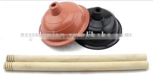 hot selling wooden handle rubber toliet sucker