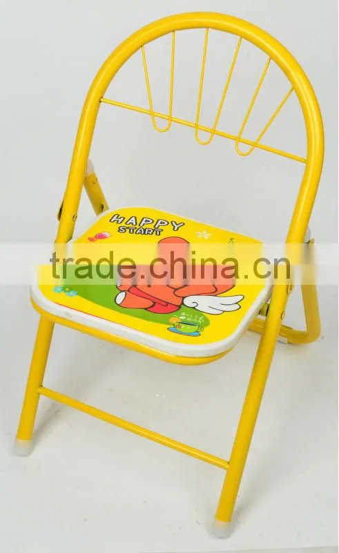 metal tube and plastic plate foldable child chair