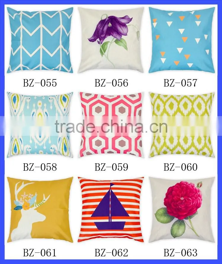 Decorative Pillowcase Cotton Linen Home Cushion Cover Throw Sofa Bed Car Pillows