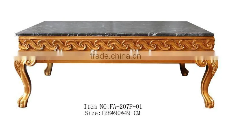FA-207P-01 Antique reproduction marble coffee tables hot sales