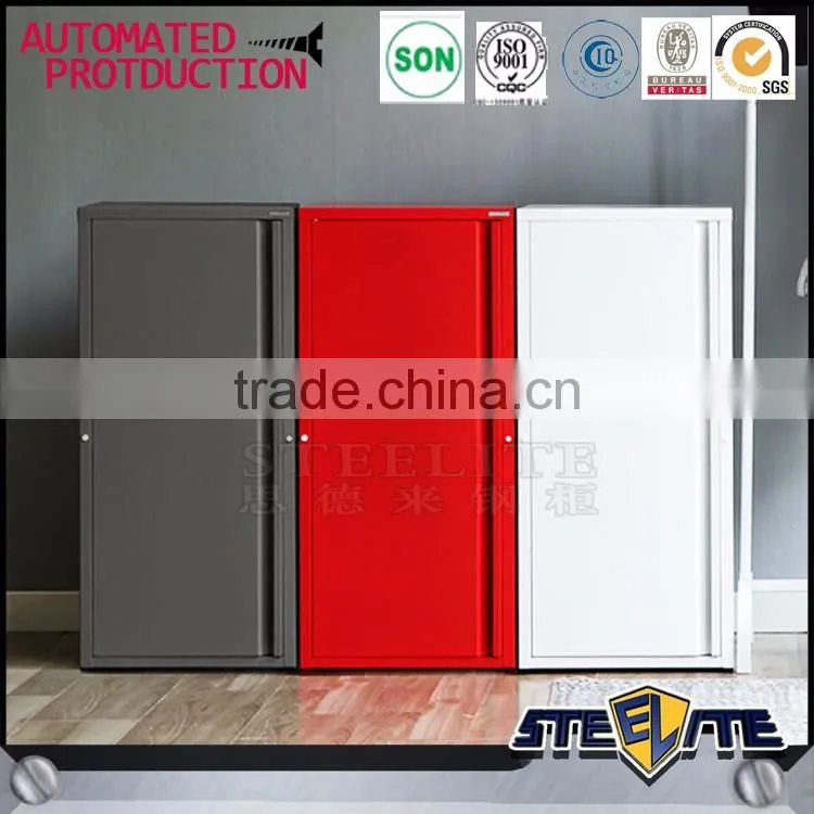 Red color steel clothes storage cabinet baby cupboard designs