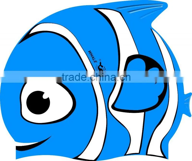 High quality shark swimming caps colorful baby swim cap rubber swim cap for youth