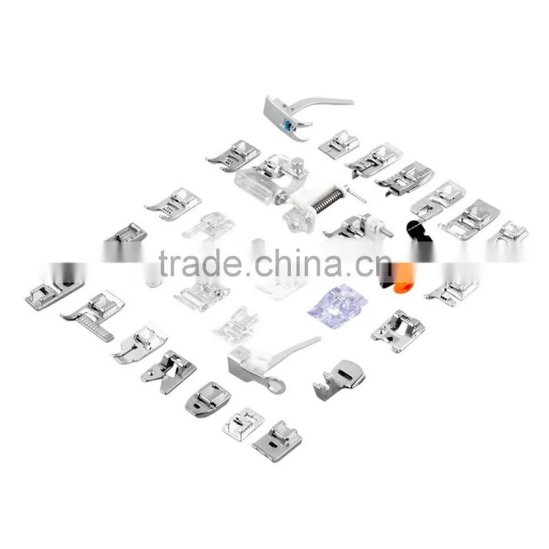 Universal 32 pcs Prices Sewing Machine Feet Set Mini Sewing Machine Braiding/Blind Stitch/Darnign Foot Kit