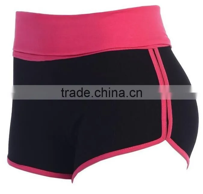 Cheap Sportswear Women and Juniors Athletic Jogging Tight Exercising Sexy Hot Yoga Running Shorts With Track Curves Trimming