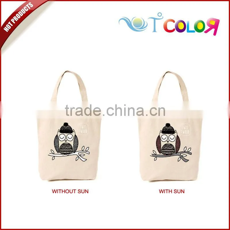 promotional custom-made uv color change tote bags