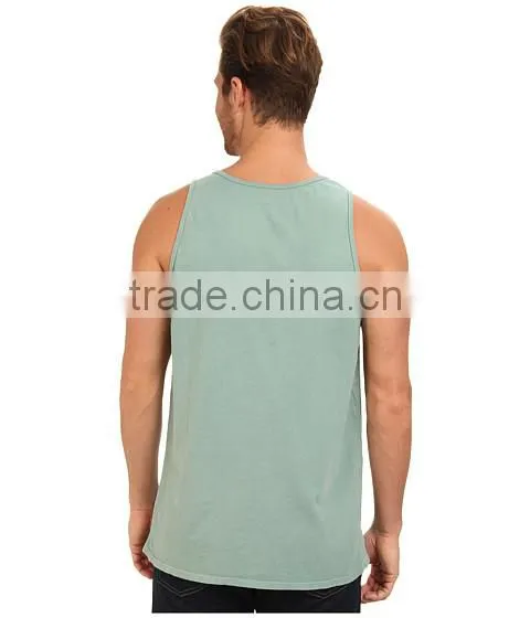 Sports Cotton Custom Plain Pocket Tank Top Men