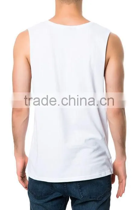 Mens Singlet Vests Custom Print Tank Top 100 Cotton Tank Top