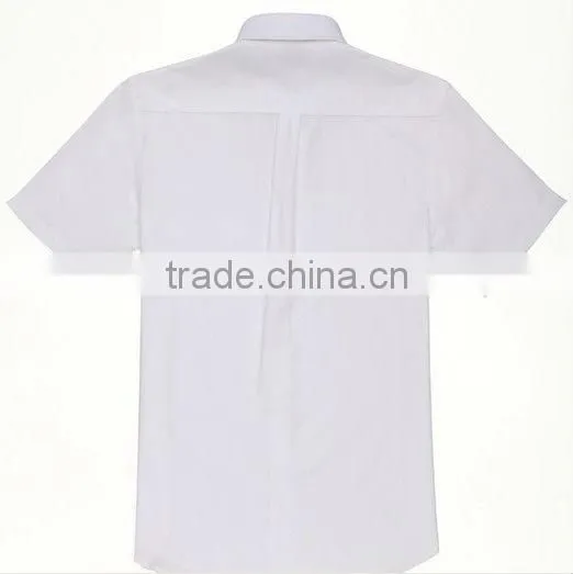 White Short sleeve oxford shirts for man button down collar oxford mens shirts