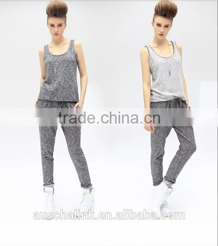 personalized woman knitted slim sweat pants joggers low price