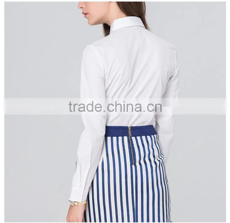 Wholesale fashion close-fitting shirt for office ladies,images of ladies casual tops