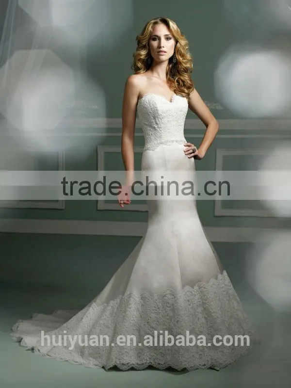 ivory lace top mermaid sleeveless bridesmaid dresses with train