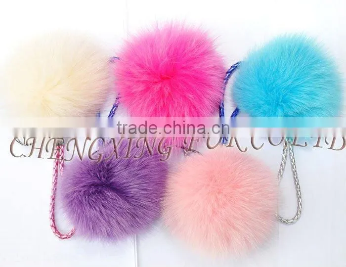CX-P-23 Genuine Fox Fur Ball Pendant Fox Fur Pom Poms