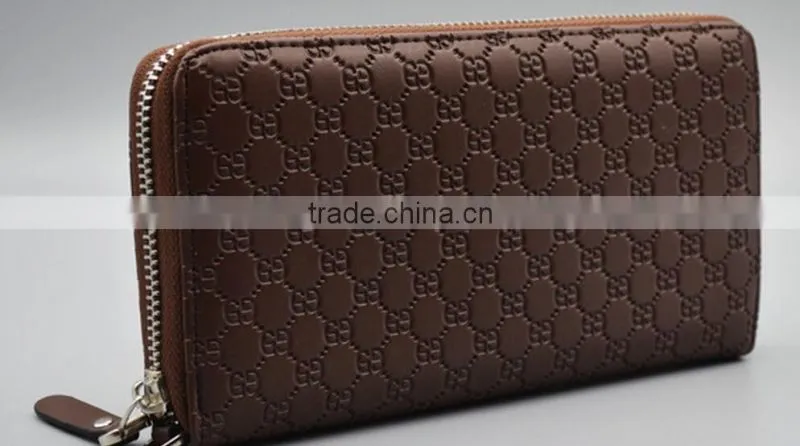hot selling new fashion man trending clutch wallet with zip coin pocket
