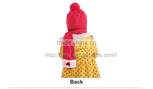 Hat Set With Scarf Teenagers Mini Knitted Crochet Hat
