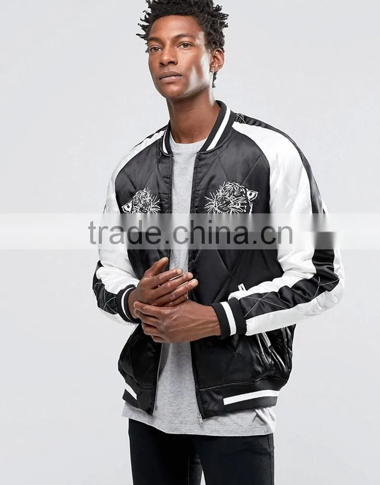 2017 factory directly sale customized brand colors sizes material print lion baseball collar winter man men jacket