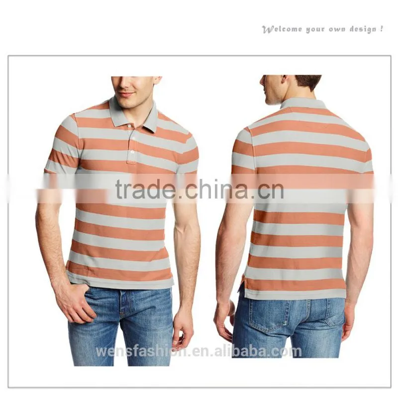 100% cotton mens stripe banded collar cotton shirt