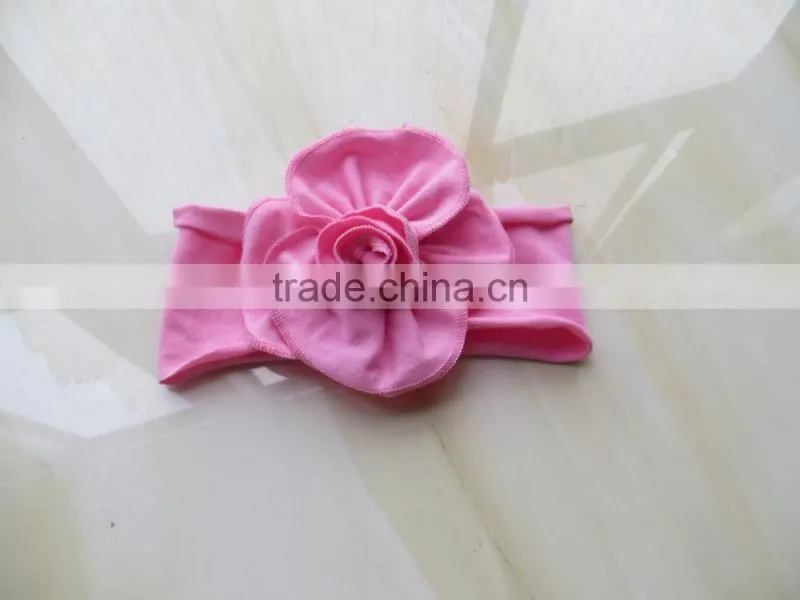 2015 pure color baby headband colorful flower headband YW-132