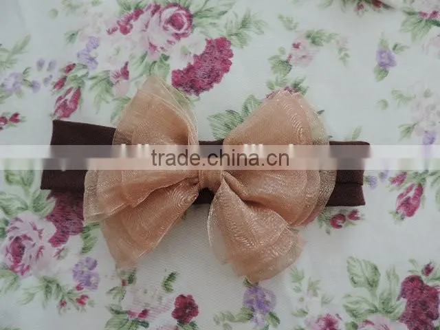 2017Lovely Style Princess Girls Hair Accessories Bowknot Elastic Headband Girls Many Colors Choice