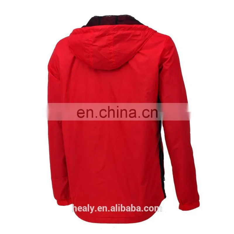 2017 New Hooded 3-Layer Wind Coat Waterproof Men Red Softshell Jacket