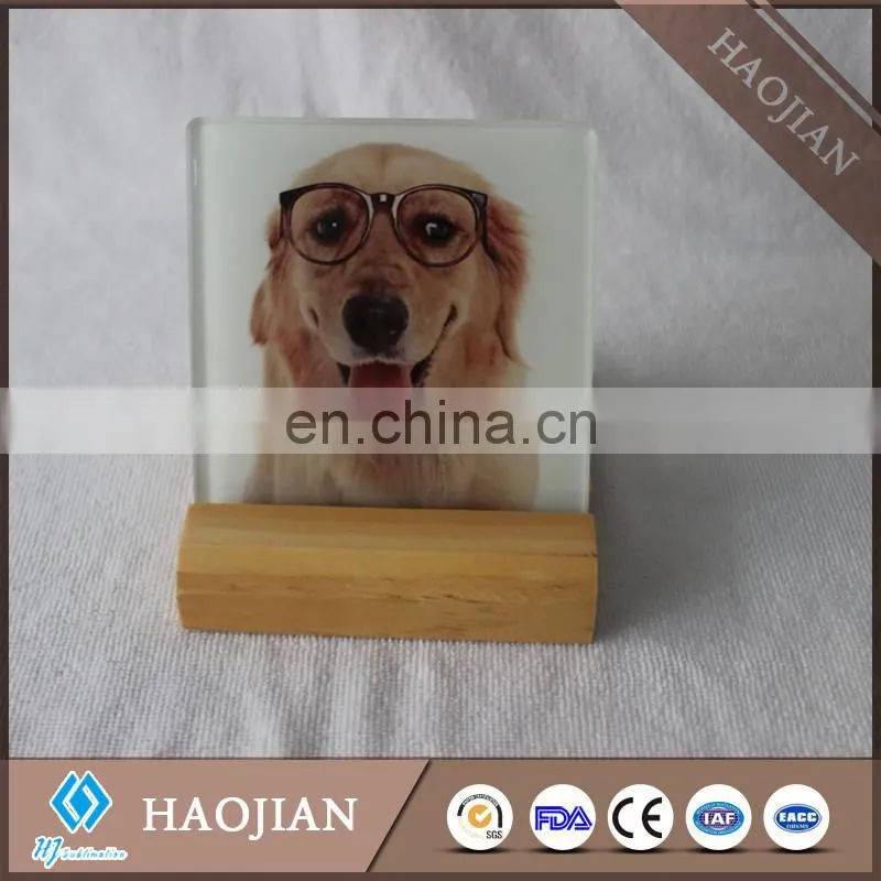 4 recess beautiful solid wood coaster holder, square wooden base of coaster