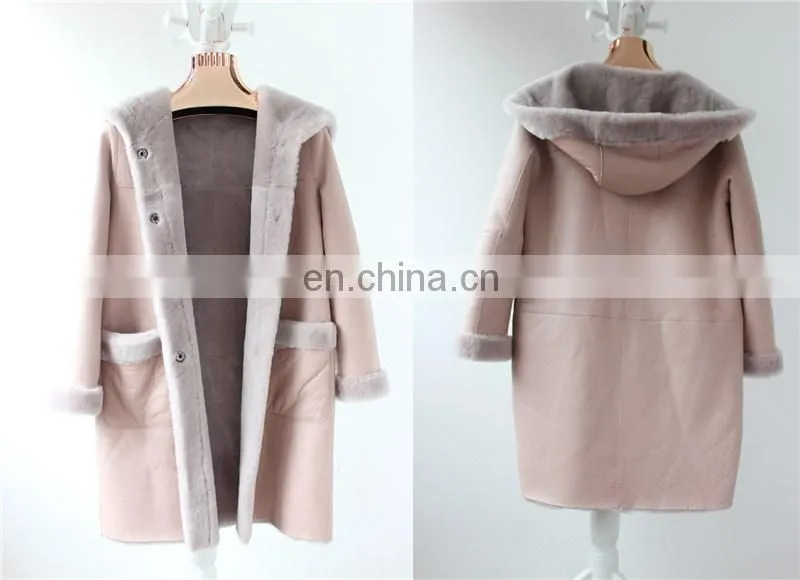 Wholesale New Style Cheap Beautiful Sheep Fur Made Winter Coat Girls