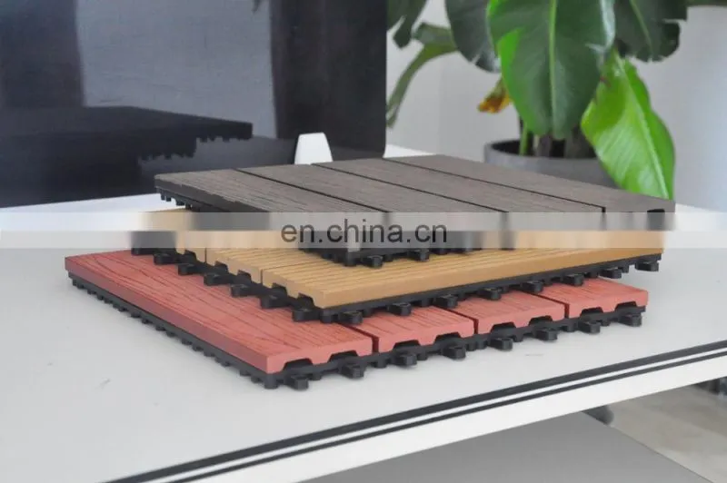 WPC garden swimming pool decoration deck DIY tiles 310*310mm wpc interlocking decking tiles