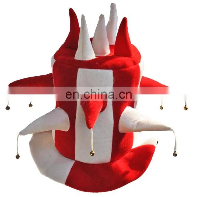 MCH-1011 Party Carnival wholesale custom logo foam hats funny adult jester clown Hats with horns for adults