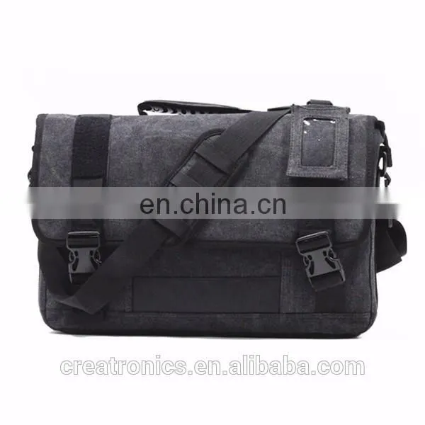 Computer Custom Laptop Bag New Products Black Canvas Felt Shoulder Bag For Men Computer Portable Game Bag