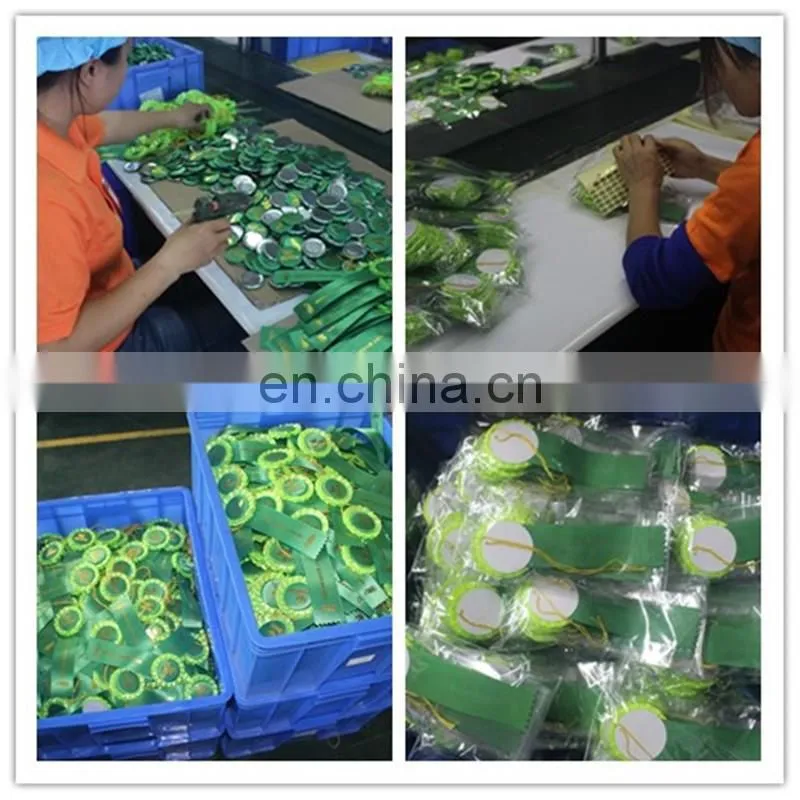 wholesale handmade round woved satin award ribbon rosette for festival celebration