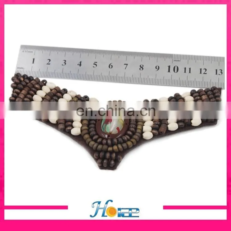 brazil style wooden beads flower decoration handmade shoe flower for sandals