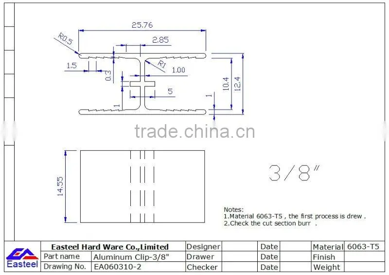 Galvanized steel plywood clips