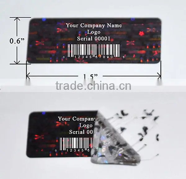 Unique 3d hologram label custom hologram sticker