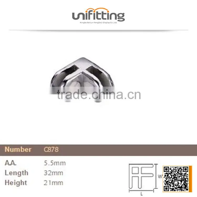 Aluminium glass frameless clamp,glass connector