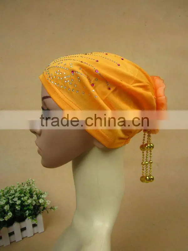 A522 fashion flower islamic hijab cap,muslim hejab hat