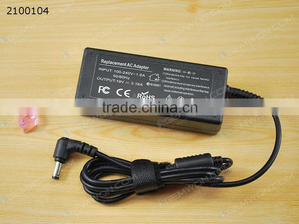 High Copy Laptop AC Power adapter for LITEON 19V 3.16A 5.5*2.5mm 60W