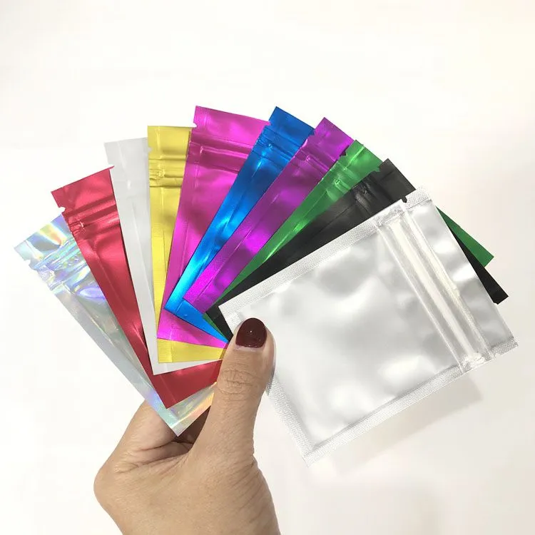 zip lock mylar bags heat seal storage packaging pack pouches reusable plastic grip seal aluminum foil sampling packing baggies